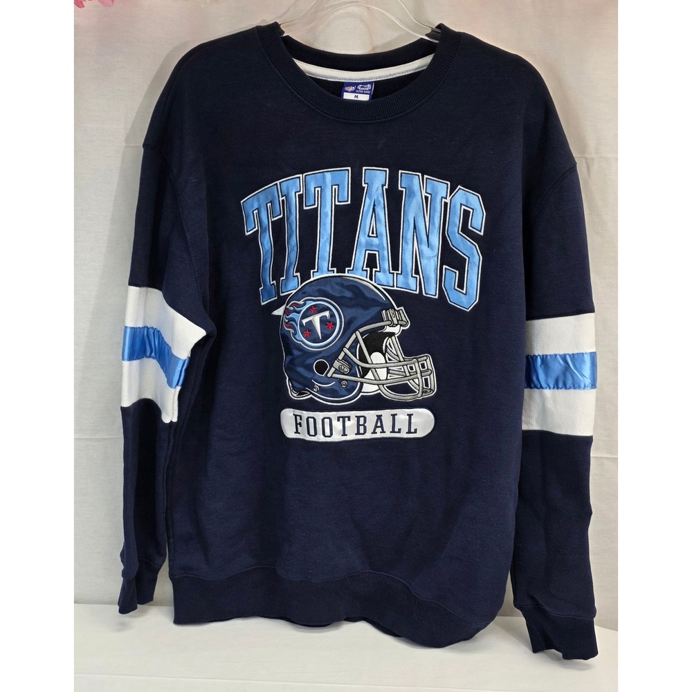 NFL Ultra Game Tennessee Titans Sweatshirt Mens Medium Navy Blue Embroidered NFL